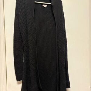 Merona Black Open-Front Knit Cardigan